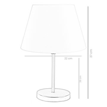 Stolní lampa AYD 1xE27/60W/230V bílá/zlatá