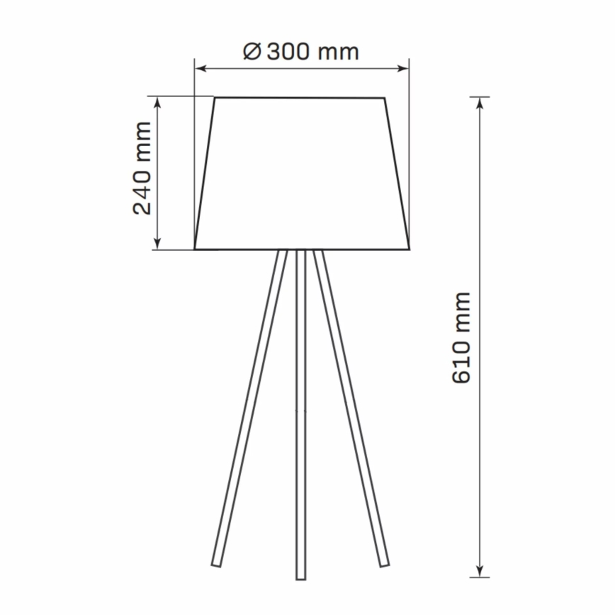 Stolní lampa ELENA 1xE27/20W/230V černá