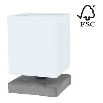 Stolní lampa GREAT 1xE27/25W/230V beton – FSC certifikováno