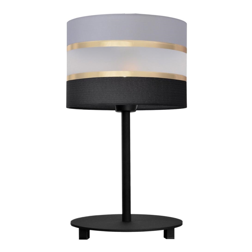 Stolní lampa HELEN 1xE27/60W/230V černá/šedá/zlatá