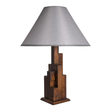 Stolní lampa KULE 1xE27/60W/230V šedá/hnědá