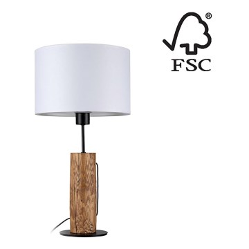 Stolní lampa PINO 1xE27/40W/230V borovice – FSC certifikováno