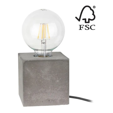 Stolní lampa STRONG 1xE27/25W/230V beton – FSC certifikováno