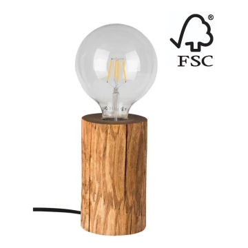 Stolní lampa TRABO 1xE27/25W/230V borovice – FSC certifikováno