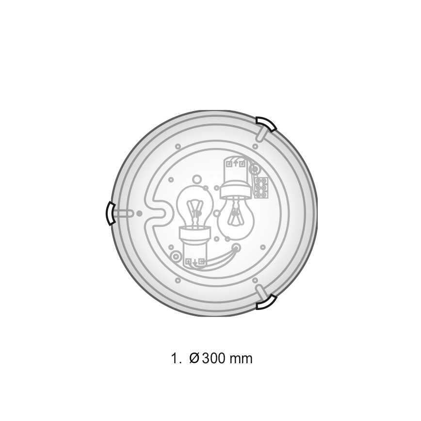 Stropní svítidlo 2xE27/60W/230V