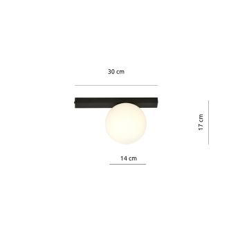 Stropní svítidlo FIT 1xE14/10W/230V černá/bílá