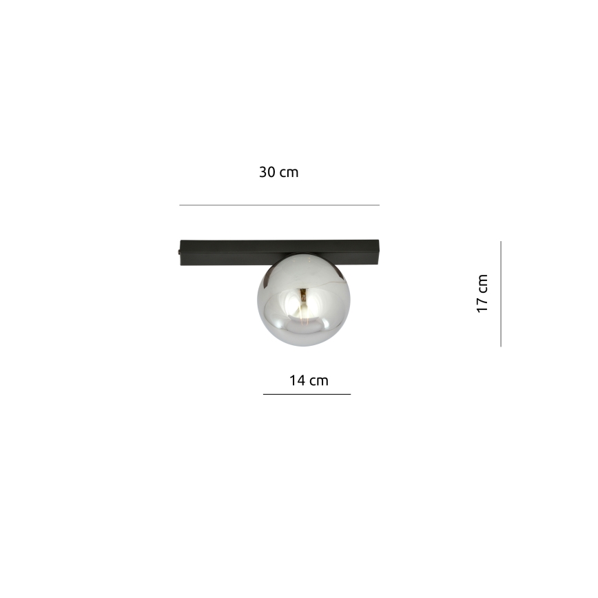Stropní svítidlo FIT 1xE14/10W/230V černá/šedá