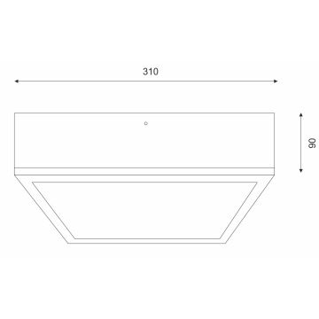 Stropní svítidlo NATURAL SQUARE 2xE27/15W/230V 31x31 cm borovice/bílá