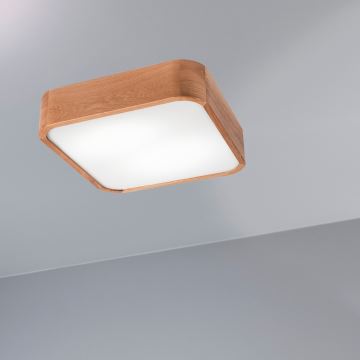 Stropní svítidlo OAK SQUARE 2xE27/15W/230V 35x35 cm dub