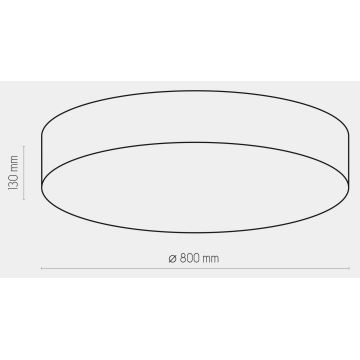 Stropní svítidlo RONDO 6xE27/15W/230V pr. 80 cm černá