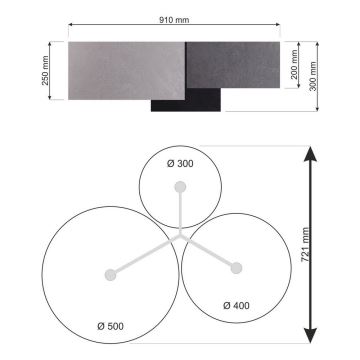 Stropní svítidlo SPACE 3xE27/60W/230V červená/bílá/růžová