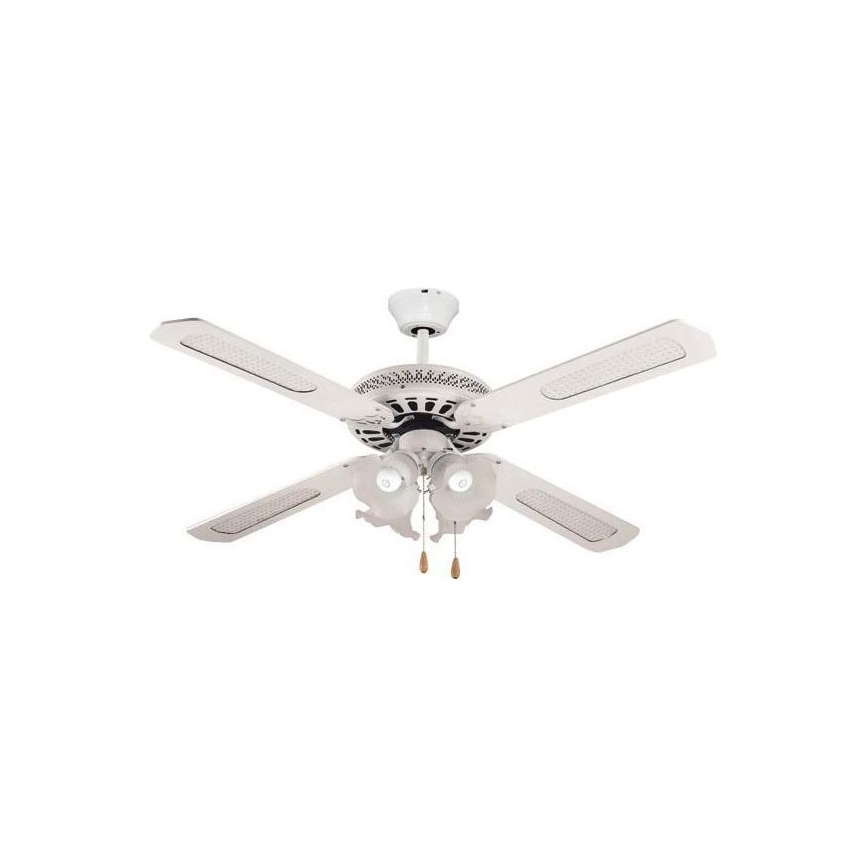 Stropní ventilátor 4xE27/70W/230V pr. 132 cm bílá