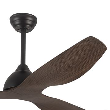 Stropní ventilátor pr. 132 cm hnědá/černá + dálkové ovládání