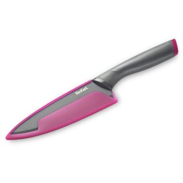 Tefal - Nerezový nůž chef FRESH KITCHEN 15 cm šedá/fialová