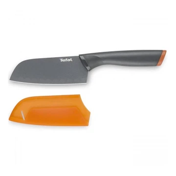 Tefal - Nerezový nůž santoku FRESH KITCHEN 12 cm šedá/oranžová