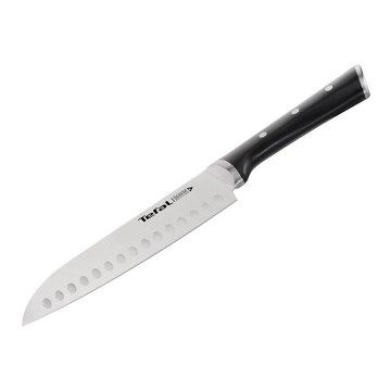 Tefal - Nerezový nůž santoku ICE FORCE 18 cm chrom/černá