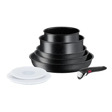 Tefal - Sada nadobí 8 ks INGENIO BLACK STONE