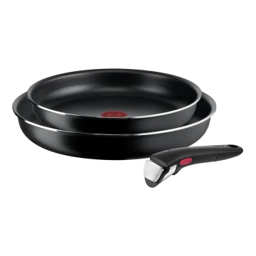 Tefal - Sada pánví 3 ks INGENIO EASY COOK & CLEAN BLACK