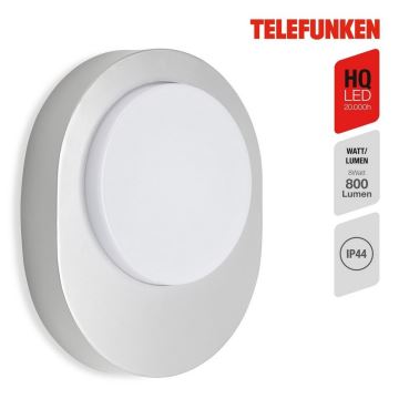 Telefunken 312004TF - LED Venkovní nástěnné svítidlo LED/8W/230V IP44 stříbrná