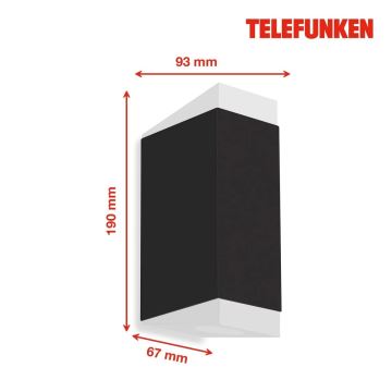 Telefunken 315005TF - LED Venkovní nástěnné svítidlo 2xGU10/5W/230V IP44 černá