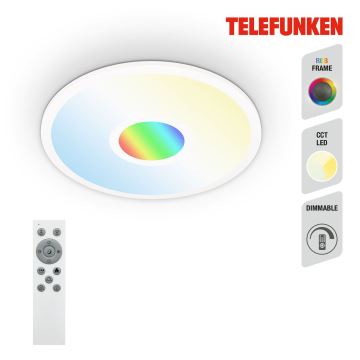 Telefunken 319306TF - LED RGBW Stmívatelné svítidlo LED/22W/230V 2700-6500K + dálkové ovládání