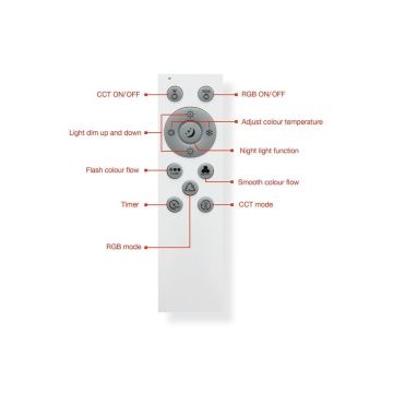 Telefunken 319306TF - LED RGBW Stmívatelné svítidlo LED/22W/230V 2700-6500K + dálkové ovládání