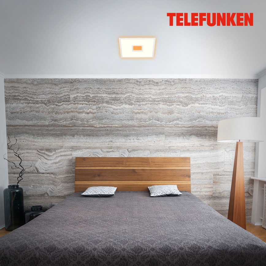 Telefunken 319406TF - LED RGBW Stmívatelné stropní svítidlo LED/24W/230V 2700-6500K bílá + dálkové ovládání