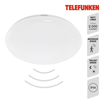 Telefunken 601306TF - LED Koupelnové stropní svítidlo se senzorem LED/20W/230V IP44 pr. 40 cm