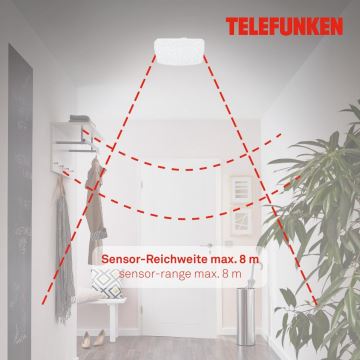Telefunken 601906TF - LED Stropní svítidlo se senzorem LED/12W/230V 4000K