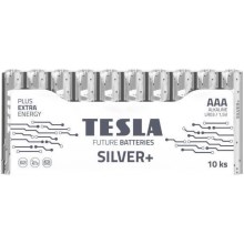 Tesla Batteries - 10 ks Alkalická baterie AAA SILVER+ 1,5V 1300 mAh