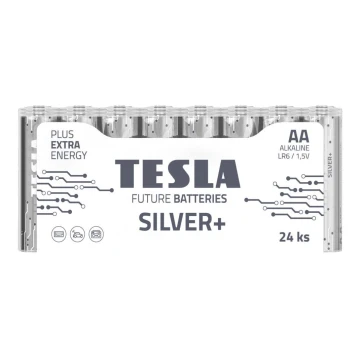 Tesla Batteries - 24 ks Alkalická baterie AA SILVER+ 1,5V 2900 mAh