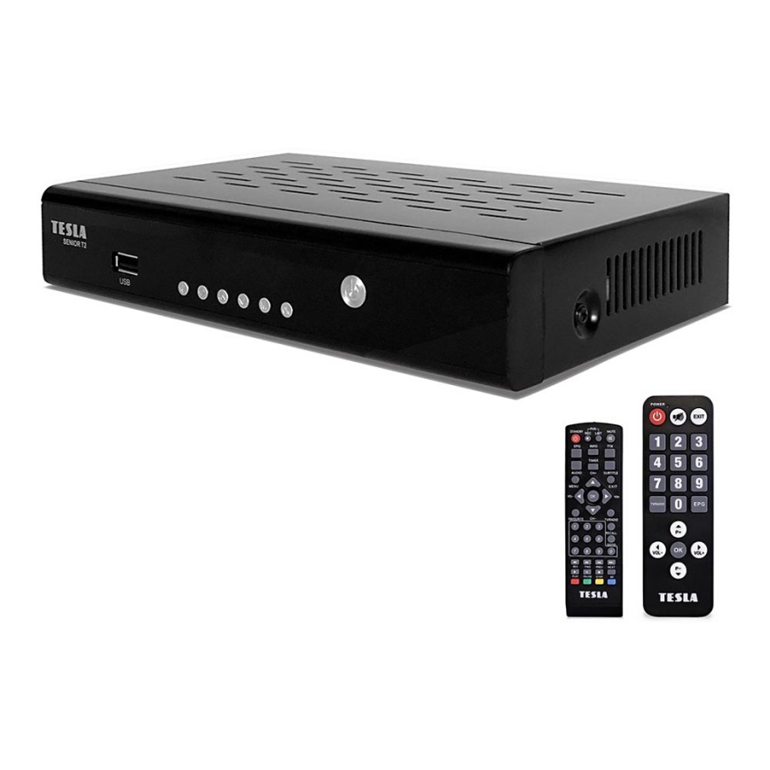 TESLA Electronics - DVB-T2 H.265 (HEVC) přijímač + 2x dálkové ovládání