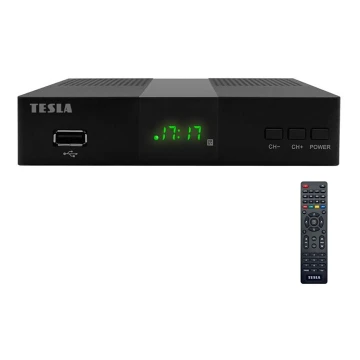 TESLA Electronics - DVB-T2 H.265 (HEVC) přijímač 2xAAA + dálkové ovládání