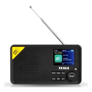 TESLA Electronics - Rádio DAB+ FM 5W/1800 mAh černá