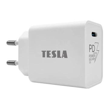 TESLA Electronics - Rychlonabíjecí adaptér Power Delivery 20W bílá