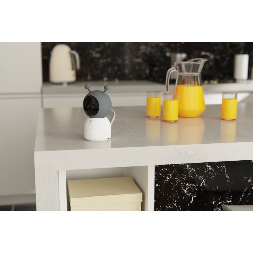 TESLA Smart - Chytrá kamera Baby 1080p 5V Wi-Fi šedá