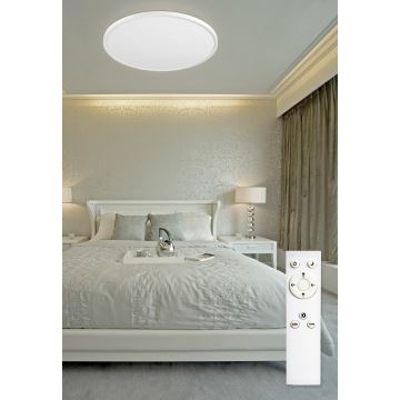 Top Light - LED Stmívatelné stropní svítidlo REVIT LED/70W/230V 3000-6500K pr. 75 cm bílá + dálkové ovládání