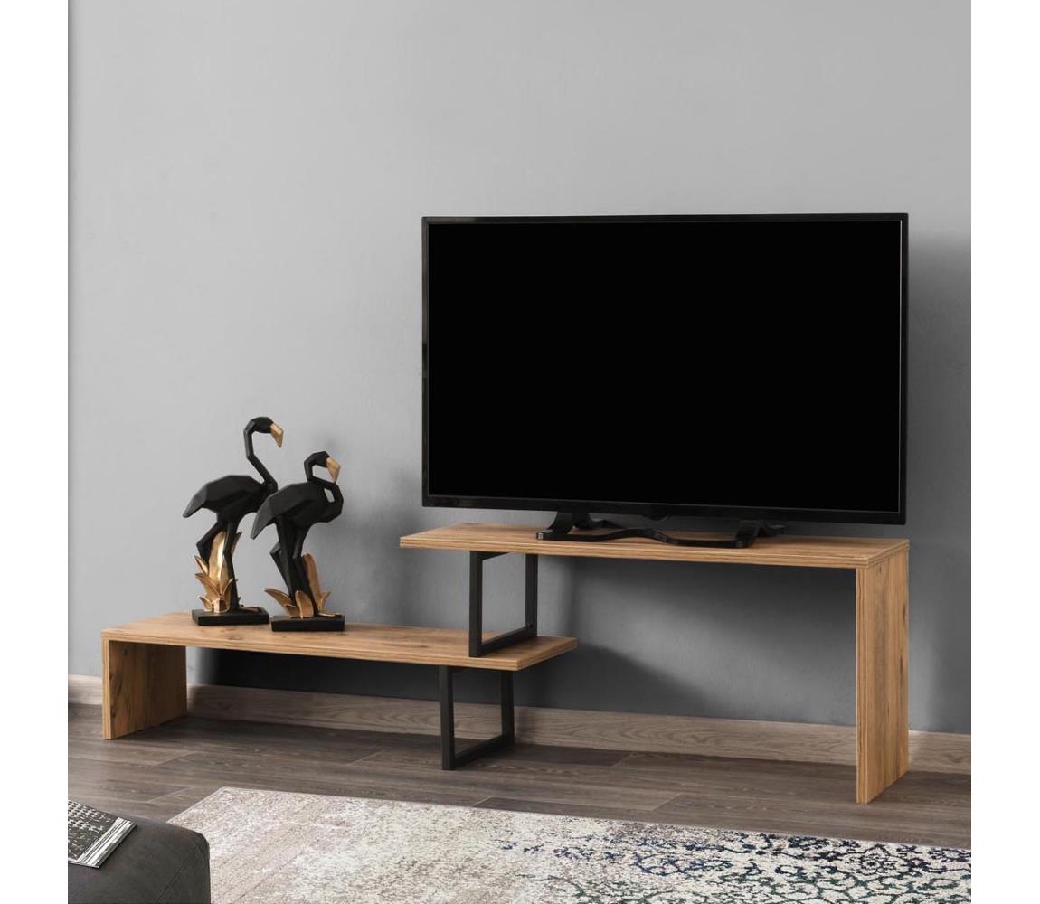 TV stolek OVIT 44x153 cm hnědá/černá 