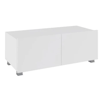 TV stolek PAVO 37x100 cm lesklá bílá