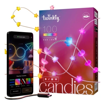 Twinkly - LED RGB Stmívatelný vánoční řetěz CANDIES 100xLED 8 m USB Wi-Fi