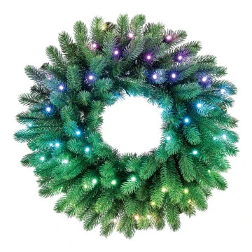 Twinkly - LED RGB Stmívatelný vánoční věnec PRE-LIT WREATH 50xLED pr. 61cm Wi-Fi