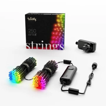 Twinkly - LED RGB Stmívatelný venkovní vánoční řetěz STRINGS 250xLED 23,5m IP44 Wi-Fi