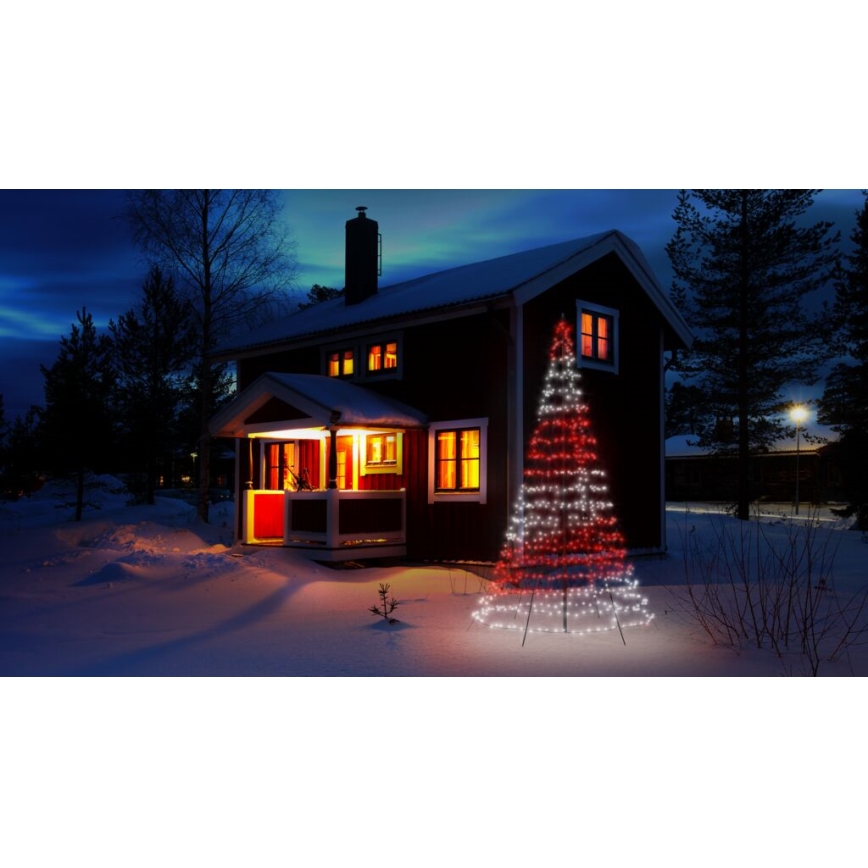 Twinkly - LED RGBW Stmívatelný venkovní vánoční stromeček LIGHT TREE 750xLED 4m IP44 Wi-Fi