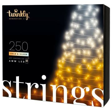 Twinkly - LED Stmívatelný venkovní vánoční řetěz STRINGS 250xLED 23,5m IP44 Wi-Fi