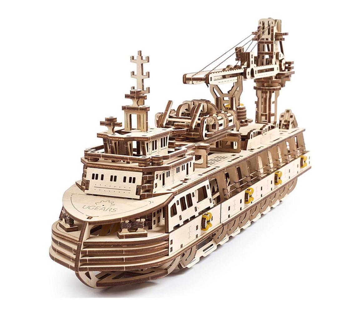 Ugears 3D mechanické puzzle výzkumné plavidlo Research Vessel 575 ks