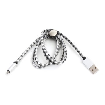 USB kabel USB A / Micro USB konektor 1m bílá