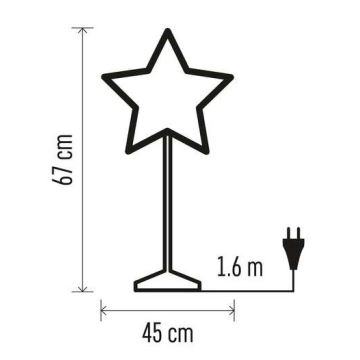 Vánoční dekorace 1xE14/25W/230V pr. 45 cm zlatá