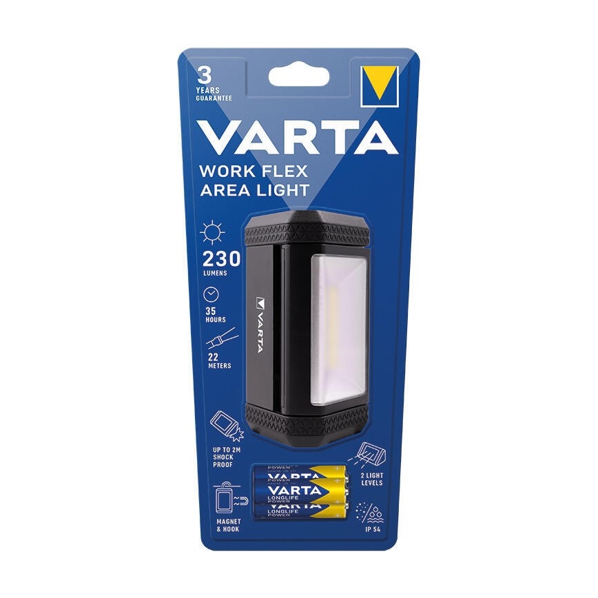 Varta 17648101421 - LED Přenosná svítilna WORK FLEX AREA LIGHT LED/3xAA IP54