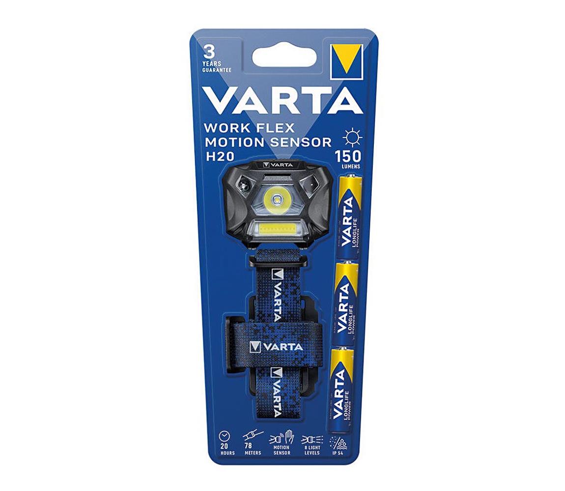 VARTA Varta 18648101421 - LED Stmívatelná čelovka se senzorem WORK FLEX LED/3xAAA IP54 