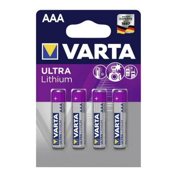 Varta 6103301404 - 4 ks Lithiová baterie ULTRA AAA 1,5V